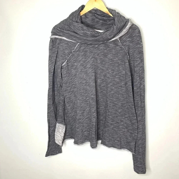Free People Tops - Free People Beach Grey Cowl neck Top o/s